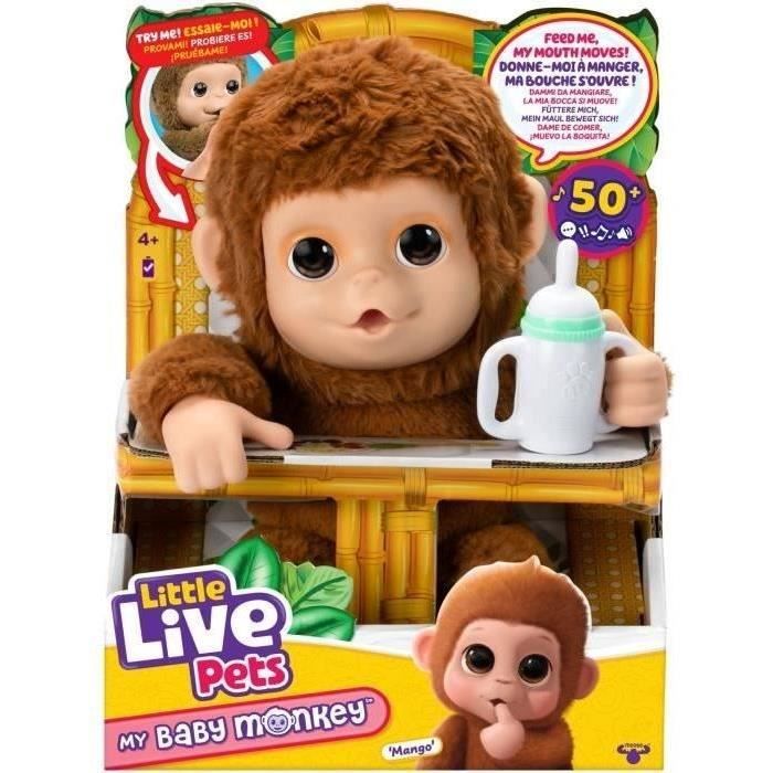 My Baby Monkey - MOOSE TOYS - LITTLE LIVE PETS - Interactive monkey with accessories