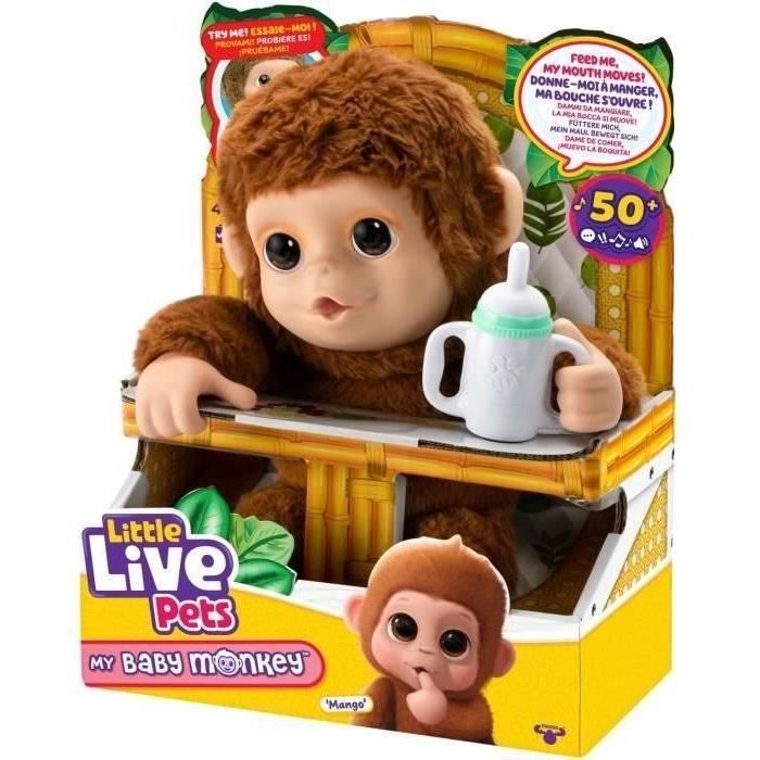 My Baby Monkey - MOOSE TOYS - LITTLE LIVE PETS - Interactive monkey with accessories