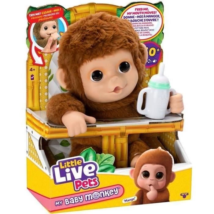 My Baby Monkey - MOOSE TOYS - LITTLE LIVE PETS - Interactive monkey with accessories