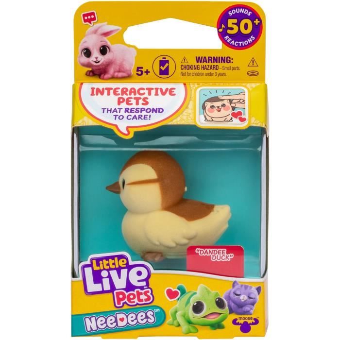 Lil' Needees - MOOSE TOYS - LITTLE LIVE PETS - Interactive pocket pets, with sounds and reactions - Random plush model