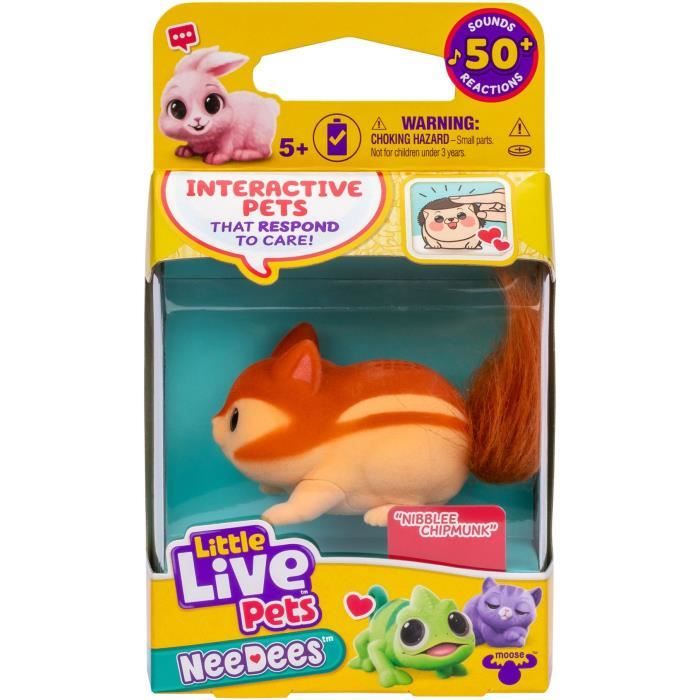 Lil' Needees - MOOSE TOYS - LITTLE LIVE PETS - Interactive pocket pets, with sounds and reactions - Random plush model