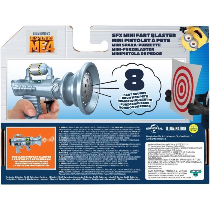 Mini Fart Gun - Despicable Me 4 - 8 different sounds