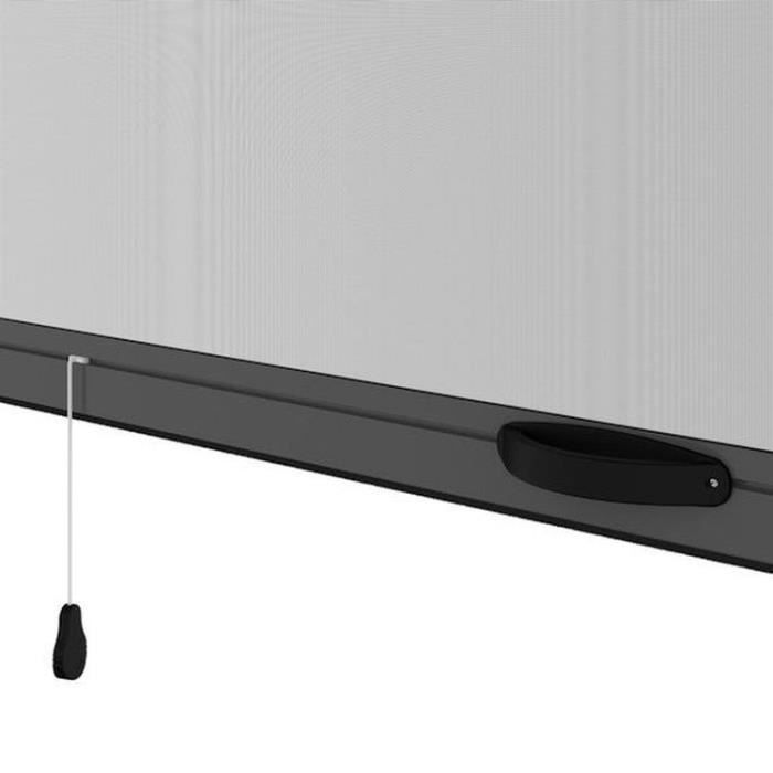 Window mosquito net L125 x H145 cm in anthracite grey aluminium - Can be cut to size in width and height