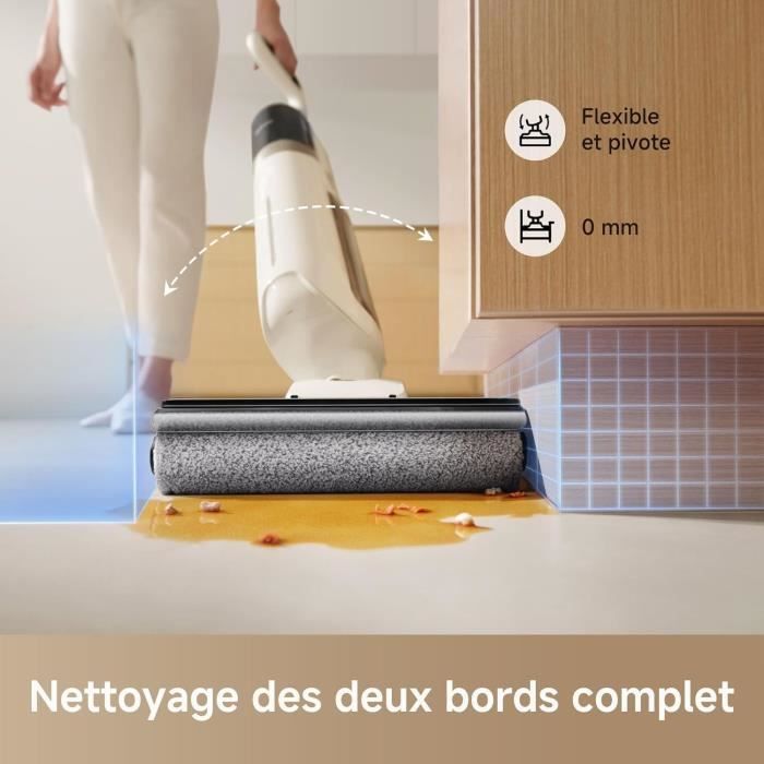 MOVA K30 - Wet and Dry Vacuum Cleaner - 180° Flat Range - 18 kPa Suction - Edge Cleaning - Hot Air Drying