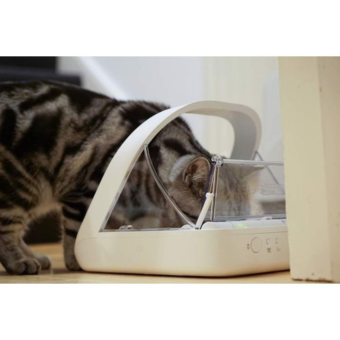 Surefeed Electronic - White Food Distributor (delivered with a single bowl, a double bowl, a carpet and a medallion)