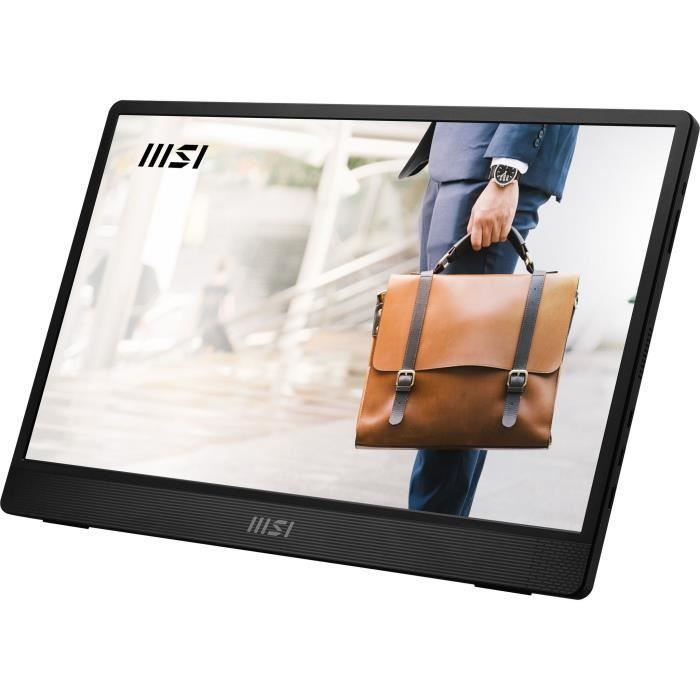PC Gamer Screen - MSI - MP161 E2 - 15.6 - IPS panel - FHD - 1 ms - 60 Hz - USB-C x2 + Mini HDMI - Tripod attachment