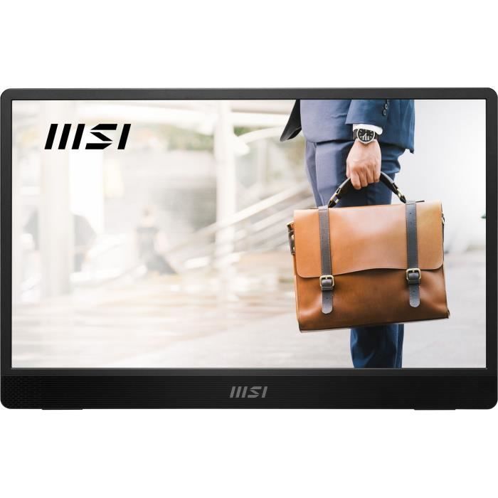 PC Gamer Screen - MSI - MP161 E2 - 15.6 - IPS panel - FHD - 1 ms - 60 Hz - USB-C x2 + Mini HDMI - Tripod attachment