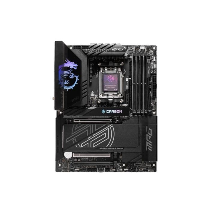 Motherboard - MSI - MPG X870E CARBON WIFI - Wi-Fi 7, 5G LAN, USB 40 Gb/s, RGB LED, additional PCIe