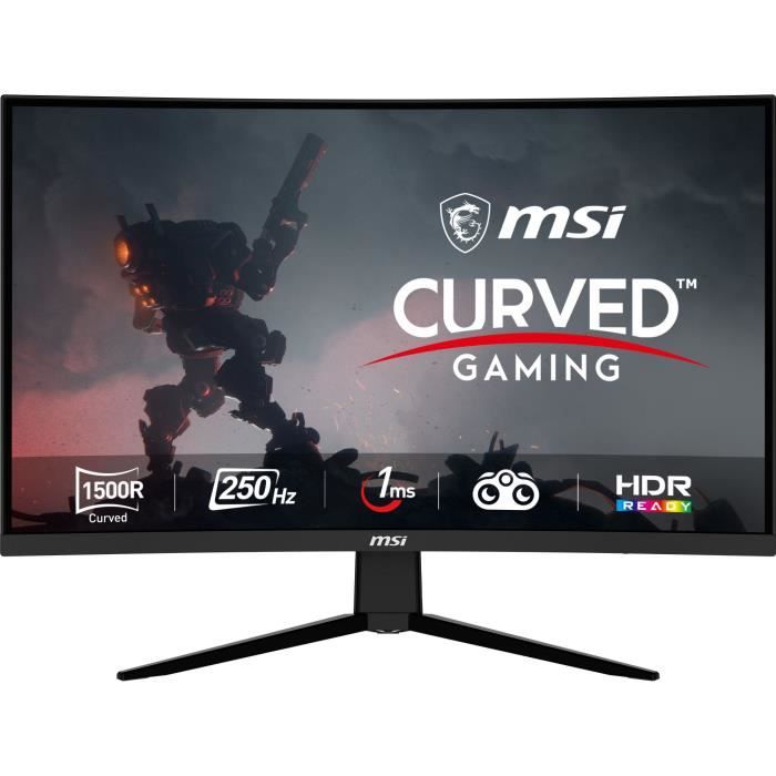 Curved PC Gamer screen - MSI - Optix G32C4X - 31.5 VA FHD 1ms - 250Hz - 2 x HDMI (2.0) - 1 x DP (1.2a) - 1 x DC Jack