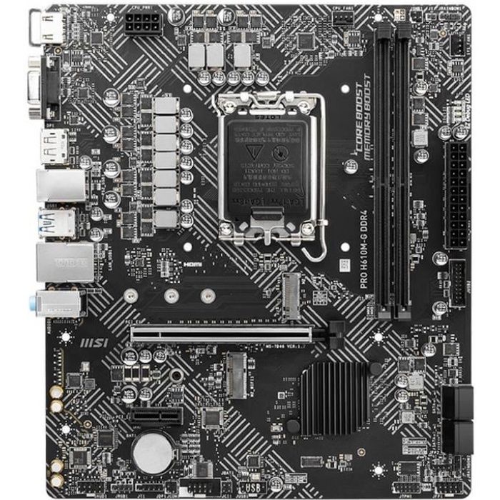 MSI - PRO H610M-G DDR4 - Motherboard - Socket LGA 1700 - Chipset Intel H610
