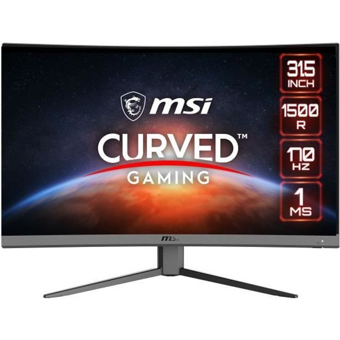 Curved PC Gamer screen - MSI - Optix G32CQ4 E2 - 31.5 VA FHD 1ms - 170Hz - 2 x HDMI (2.0) - 1 x DP (1.2a) - 1 x DC Jack