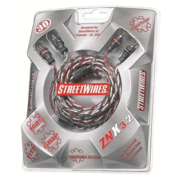 MTX RCA StreetWires ZNX3.2 cable 3 m Balanced 100% ZeroNoise Copper