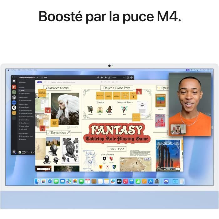 Apple iMac 24 4.5K Retina Display 256GB SSD 16GB RAM M4 Chip 8-Core CPU 8-Core GPU Blue (2024)