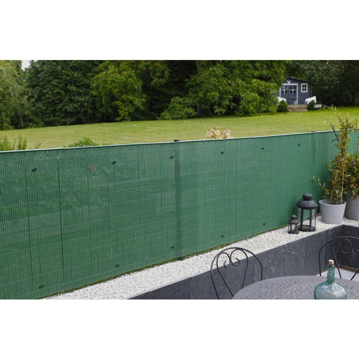 IDEAL GARDEN Canisse en PVC - Double Face 10 mm - 1 x 3 m - Vert