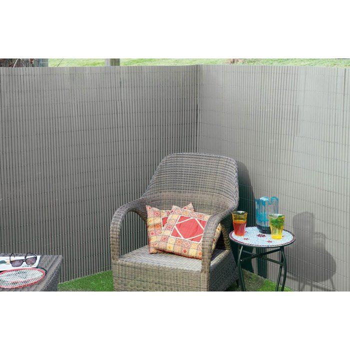 IDEAL GARDEN PVC canisse - Double Face 10 mm - 1 x 3 m - Taupe