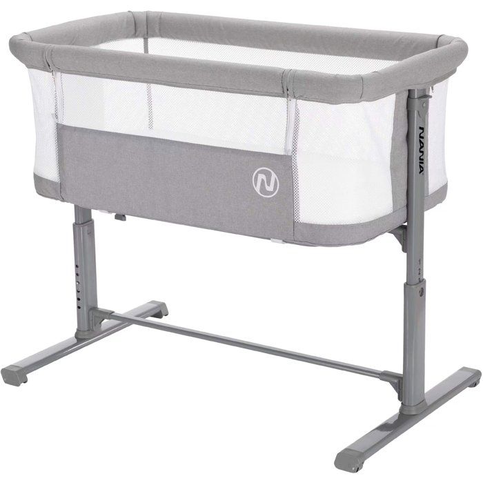 NANIA Gray Cododo bed adjustable 5 heights possible - mattress 4 cm