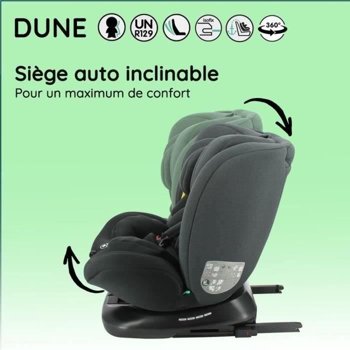 Isofix car seat NANIA DUNE 40-150 cm R129  0 to 10 years  Rear facing 40-105 cm  Adjustable headrest  Reclining  Swiveling