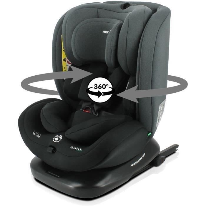 Isofix car seat NANIA DUNE 40-150 cm R129  0 to 10 years  Rear facing 40-105 cm  Adjustable headrest  Reclining  Swiveling