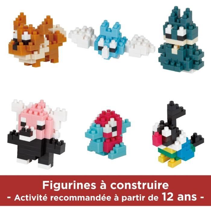 6-Piece Brick Figure Set - BANDAI - NANOBLOCK - Normal Type Pokémon Pack