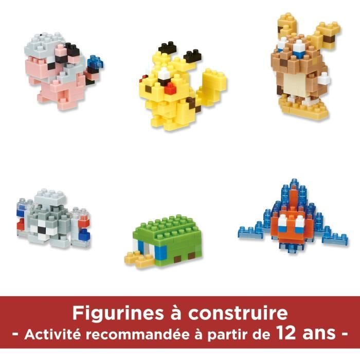 6-Piece Brick Figure Set - BANDAI - NANOBLOCK - Electric Pokémon Pack