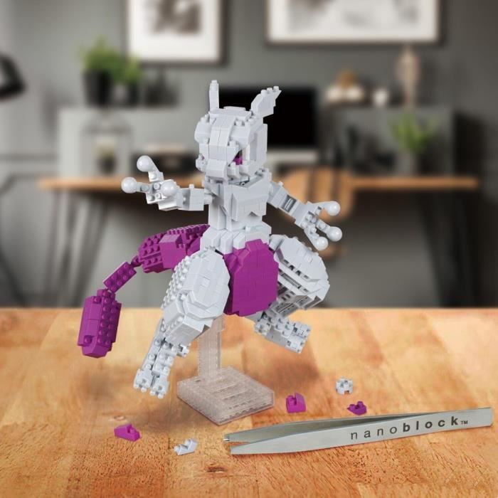 Brick-built figure - BANDAI - NANOBLOCK - Pokémon - Mewtwo