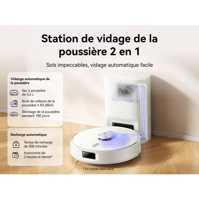 NARWAL Freo S - Robot Vacuum and Mop - 8,000 Pa - 180-Day Self-Emptying - LDS Navigation - 3D Mapping