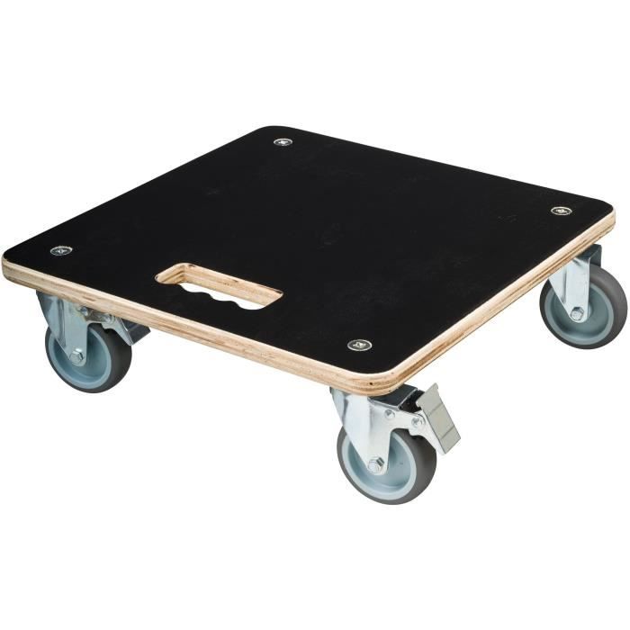 Nature Square plant trolley 38x38 cm black wood 446407