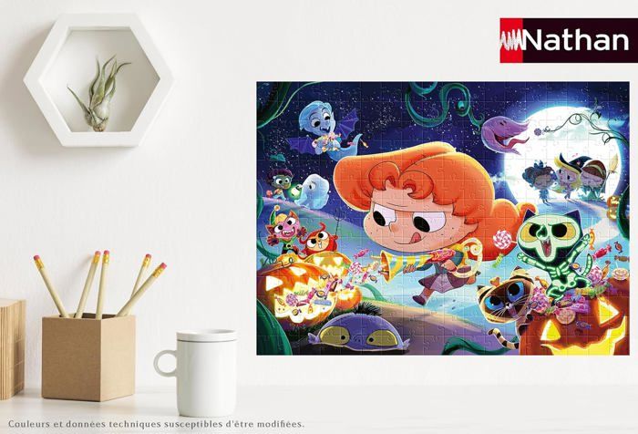 Puzzle - NATHAN - Halloween with Mortelle Adele - 250 pieces - 49 x 36 cm - Ages 6 and up
