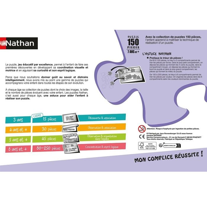 Nathan Mortel Birthday Mortelle Adele Puzzle - NATHAN - 150 pieces - Cartoons and comics - Child