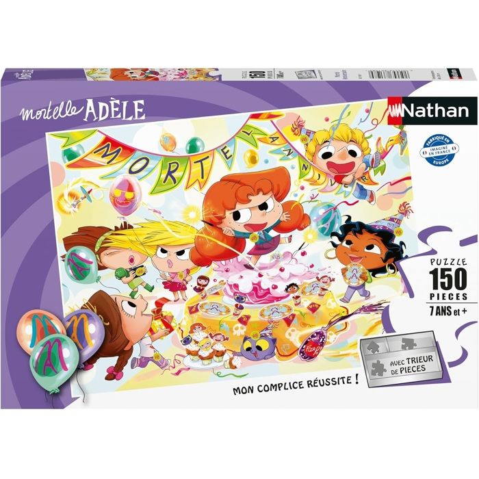 Nathan Mortel Birthday Mortelle Adele Puzzle - NATHAN - 150 pieces - Cartoons and comics - Child