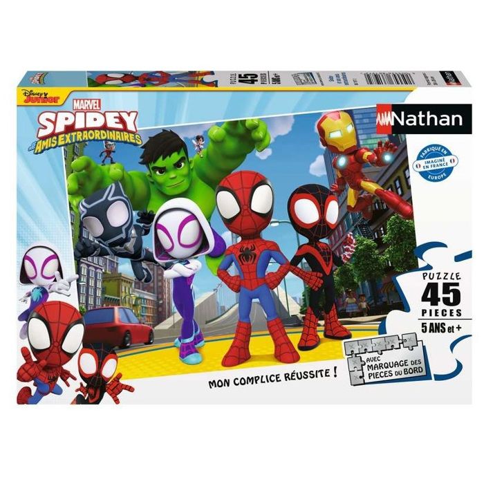 Spidey and friends puzzle 45 pieces - Cartoons and comics - NATHAN - From 5 years old