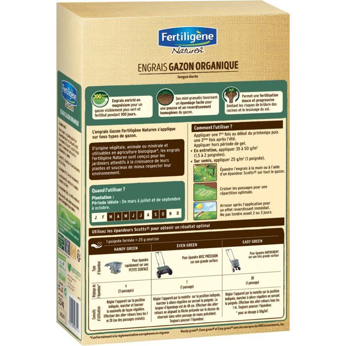 NATUREN organic grass fertilizer 100 m² - 2.5 kg