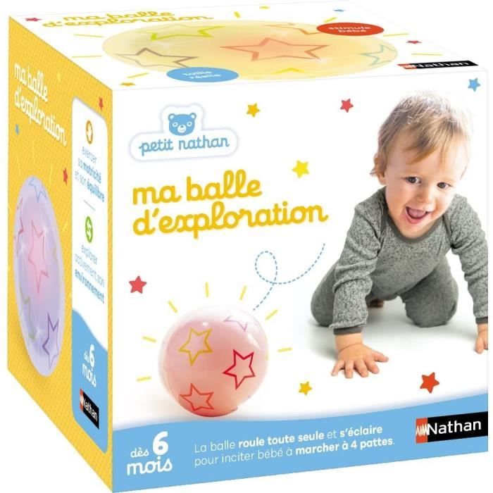 Toy - NATHAN - Exploration ball - Motor skills for babies, changes color and direction