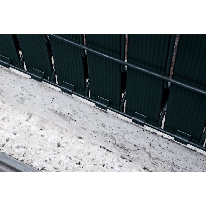 Privacy screen slat kit - NATURE - For rigid fence panel - 4/5 privacy - 1.225 x 2.50 m - Black