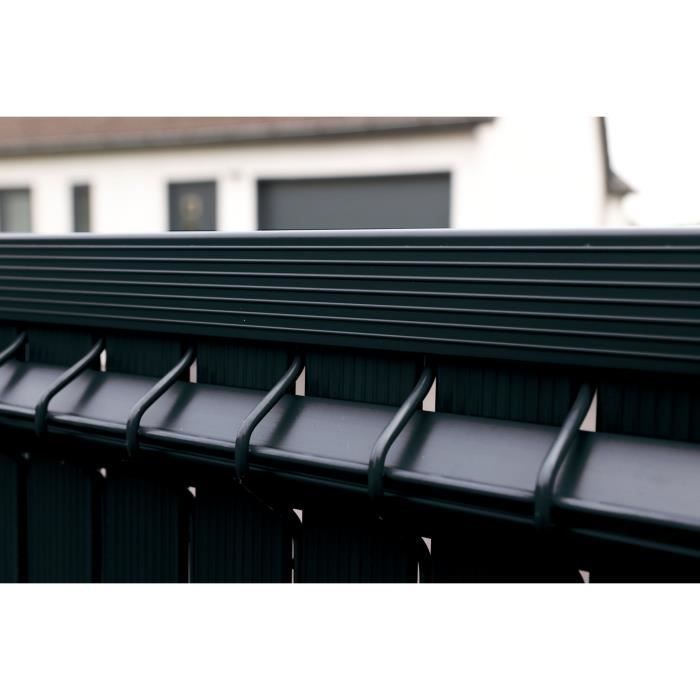 Privacy screen slat kit - NATURE - For rigid fence panel - 4/5 privacy - 1.225 x 2.50 m - Black