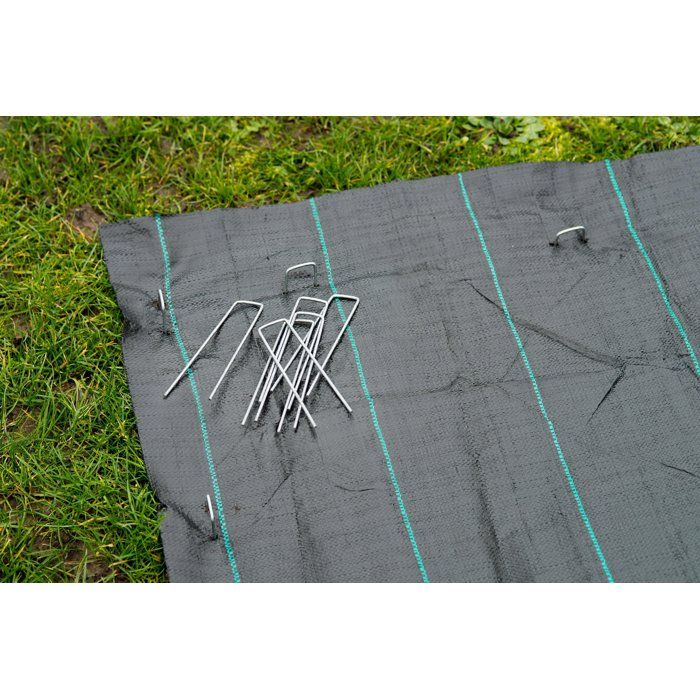 NATURE Set of 10 metal clips for floor fixing - Ø 3 mm / H 14 x 3 cm