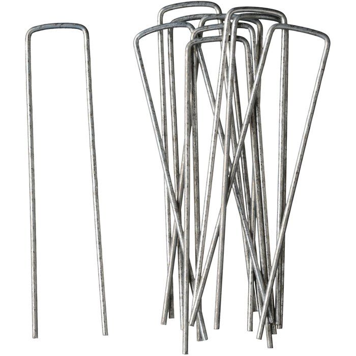NATURE Set of 10 metal clips for floor fixing - Ø 3 mm / H 14 x 3 cm