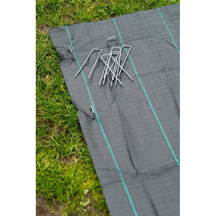 NATURE Set of 10 metal clips for floor fixing - Ø 3 mm / H 14 x 3 cm