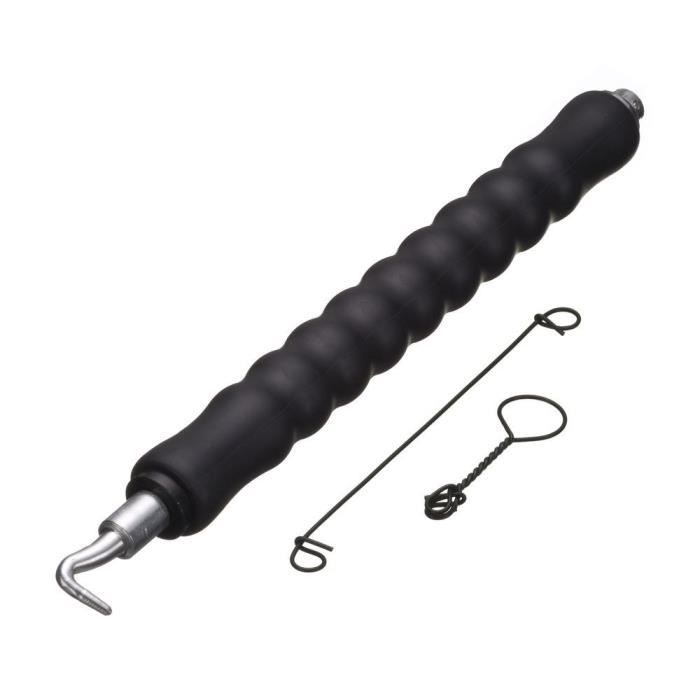 Nature twisted a wire - automatic, rubber handle - included 50x (L16 cm x Ø1 mm) - Galva steel loop - H30 cm loop - H30 cm
