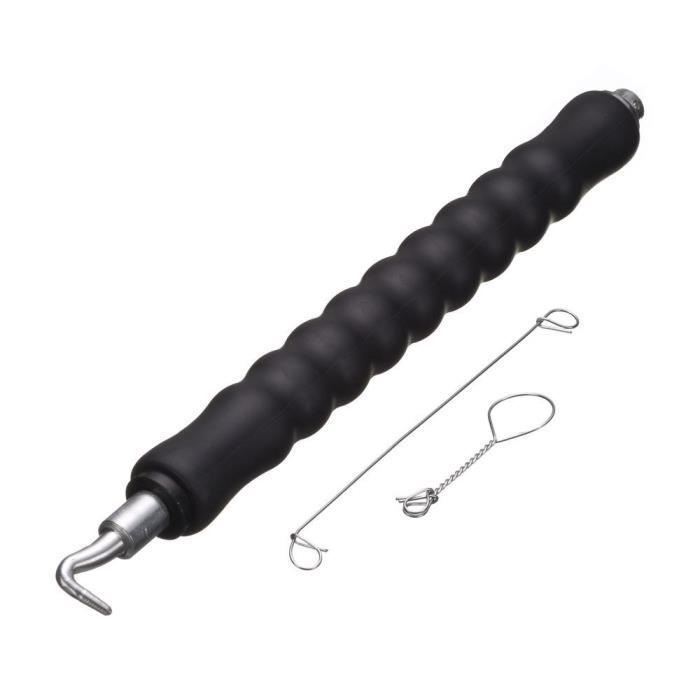 Nature twisted a wire - automatic, rubber handle - included 50x (L16 cm x Ø1 mm) - Galva steel loop - H30 cm loop - H30 cm