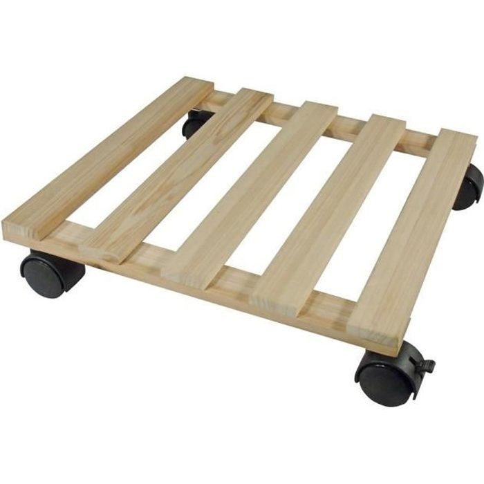NATURE Roller table for plants - Fir - H7.4 x 35 x 35 cm