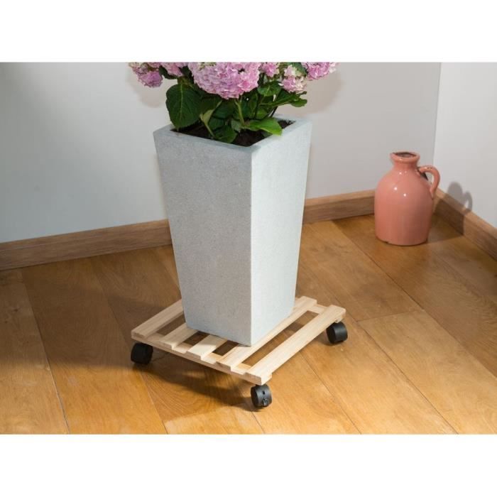 NATURE Roller table for plants - Fir - H7.4 x 35 x 35 cm