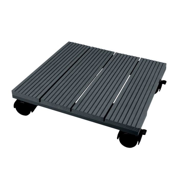 NATURE Roller table for plants - Composite wood - H7 x 30 x 30 cm