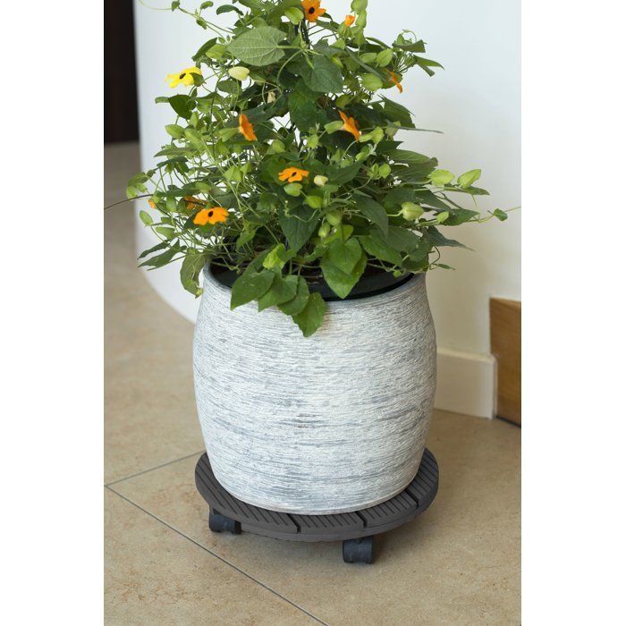 NATURE Shelf on casters for plants - Wood composite - H7 x Ø30 cm