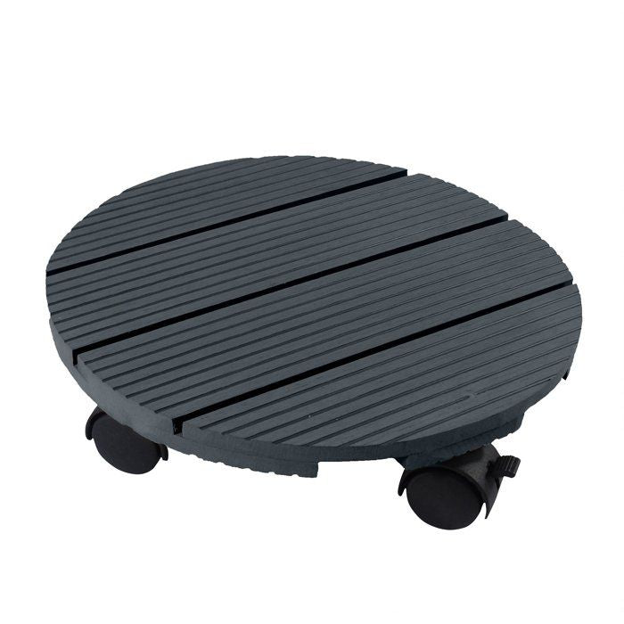 NATURE Shelf on casters for plants - Wood composite - H7 x Ø30 cm
