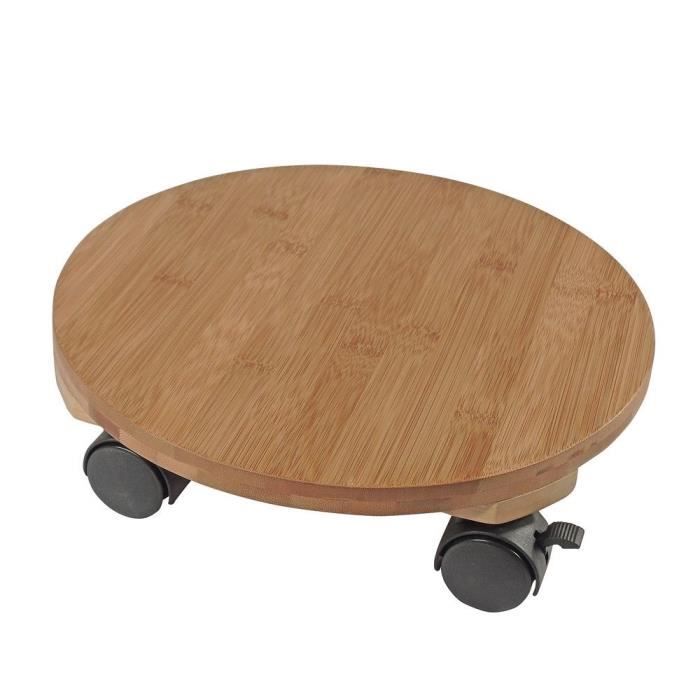 NATURE Roller table for plants - Bamboo composite - H8 x Ø30 cm