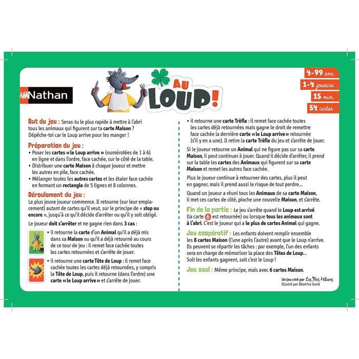 NATHAN - Au Loup - Card Game