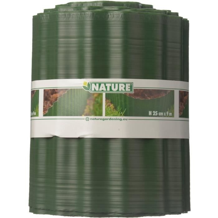 NATURE Bordure a gazon polyéthylene 25cm X 9m
