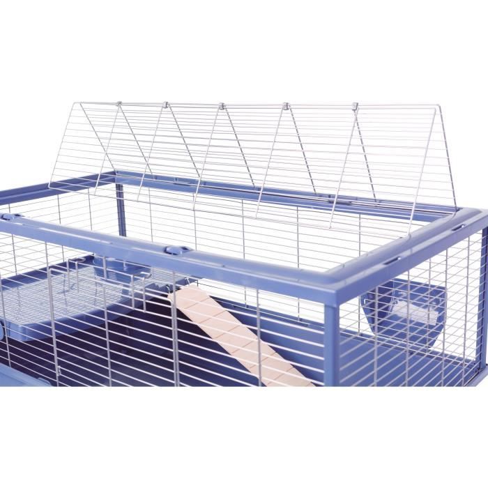 Raised rodent cage - Zolux - Néolife - For guinea pigs - 99 x 54 x 79 cm - Blue