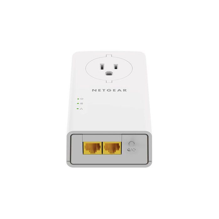 NETGEAR Pack of 2 adapters 2000 Mbit / s - 2 ports 10/100/1000 RJ45 - With integrated plug PLP2000-100FRS